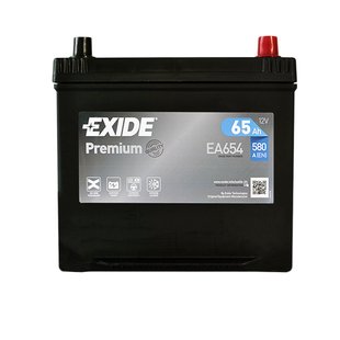 Автомобільний акумулятор 12V [Asia] EXIDE Premium (EA654) 65Ah 580A R+