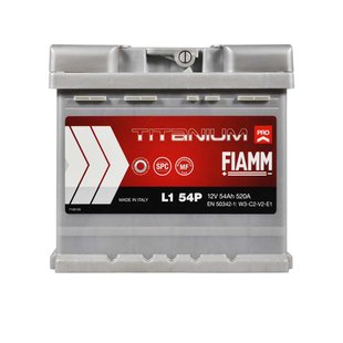 Автомобільний акумулятор 12V [Euro] FIAMM Titanium Pro 54Ah 520А R+
