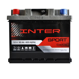 Автомобільний акумулятор 12V [Euro] INTER Sport 50Ah 420A L+