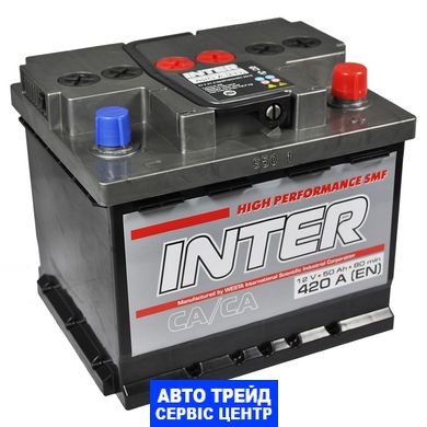 Автомобільний акумулятор 12V [Euro] INTER high performance 50Ah 420A R+