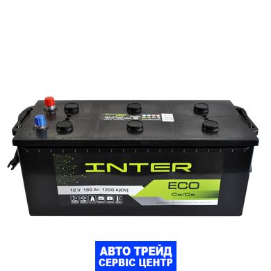 Автомобільний акумулятор 12V [Euro] INTER Eco 190Ah 1250A L+