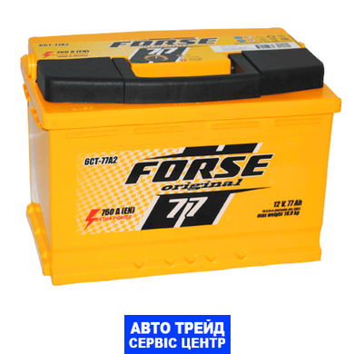 Автомобільний акумулятор 12V [Euro] FORSE 77Ah 760A R+