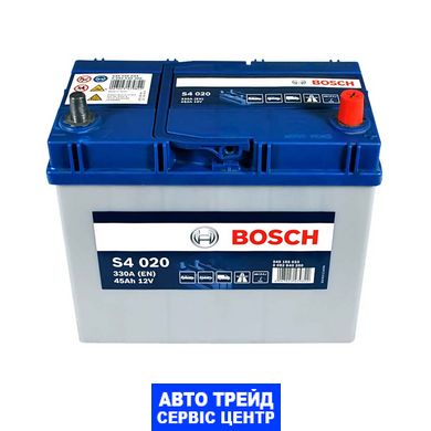 Автомобильный аккумулятор 12V [Asia] BOSCH (S40 200) 45Ah 330A R+ Тонкі клеми