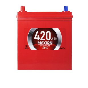 Автомобильный аккумулятор 12V [Asia] MAXION Premium 45Ah 420A L+