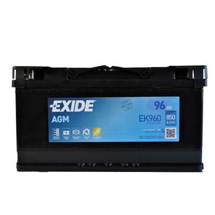 Автомобільний акумулятор 12V [Euro] EXIDE (EK960) AGM Start-Stop 96Ah 850A R+