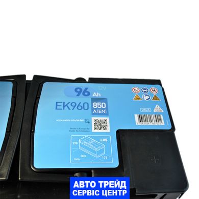 Автомобільний акумулятор 12V [Euro] EXIDE (EK960) AGM Start-Stop 96Ah 850A R+