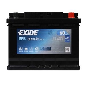 Автомобільний акумулятор 12V [Euro] EXIDE (EL600) EFB Start-Stop 60Ah 640A R+