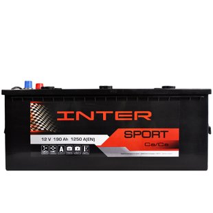 Автомобільний акумулятор 12V [Euro] INTER Sport 190Ah 1250A L+