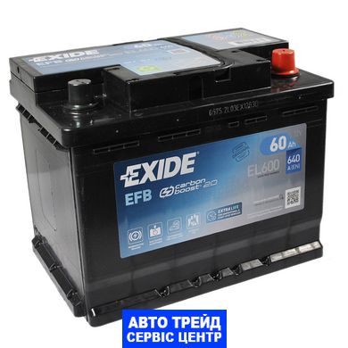 Автомобільний акумулятор 12V [Euro] EXIDE (EL600) EFB Start-Stop 60Ah 640A R+