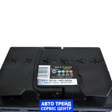 Автомобільний акумулятор 12V [Euro] INTER Eco 60Ah 480A L+