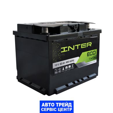 Автомобільний акумулятор 12V [Euro] INTER Eco 60Ah 480A L+