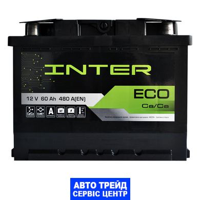 Автомобільний акумулятор 12V [Euro] INTER Eco 60Ah 480A L+