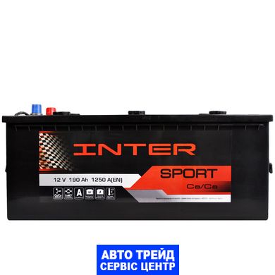 Автомобільний акумулятор 12V [Euro] INTER Sport 190Ah 1250A L+