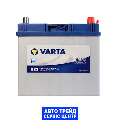 Автомобільний акумулятор 12V [Asia] VARTA Blue Dynamic (B32) 45Ah 330A R+