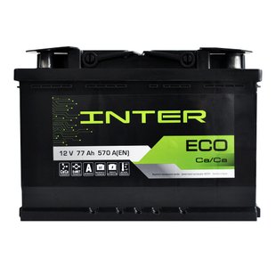 Автомобільний акумулятор 12V [Euro] INTER Eco 77Ah 570A L+