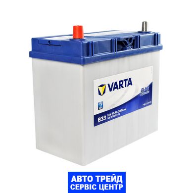 Автомобільний акумулятор 12V [Asia] VARTA Blue Dynamic (B33) 45Ah 330A L+ Тонкі клеми