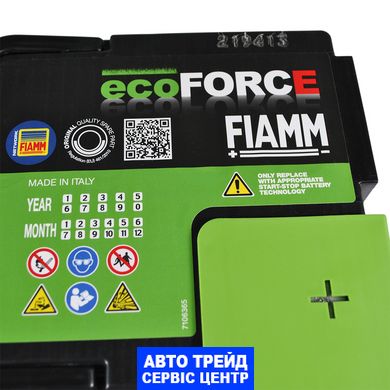 Автомобільний акумулятор 12V [Euro] FIAMM Ecoforce (TR600) AFB Start-Stop 60Ah 600А R+