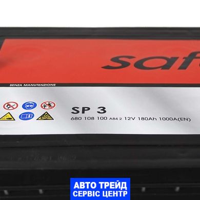 Автомобільний акумулятор 12V [Euro] SAFA Platino Truck (680 108 100) 180Ah 1000A L+