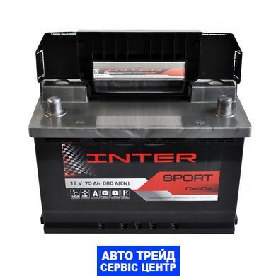 Автомобильный аккумулятор 12V [Euro] INTER Sport 75Ah 680A R+