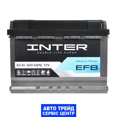 Автомобільний акумулятор 12V [Euro] INTER EFB Start-Stop 63Ah 620A L+