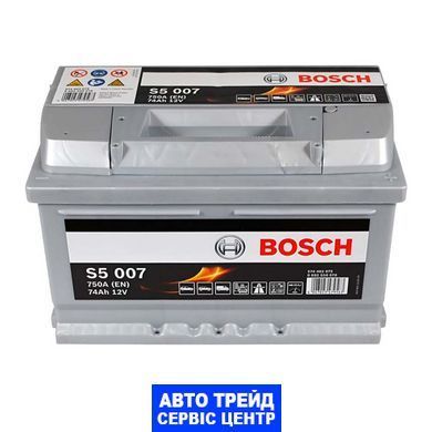 Автомобильный аккумулятор 12V [Euro] BOSCH (S50 070) 74Ah 750A R+