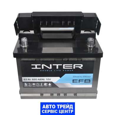 Автомобільний акумулятор 12V [Euro] INTER EFB Start-Stop 63Ah 620A R+