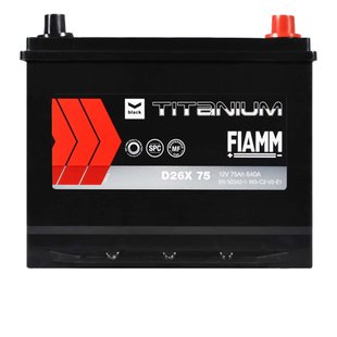 Автомобільний акумулятор 12V [Asia] FIAMM Titanium Black 75Ah 640А R+