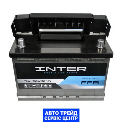 Автомобільний акумулятор 12V [Euro] INTER EFB Start-Stop 78Ah 750A R+