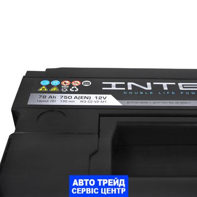 Автомобільний акумулятор 12V [Euro] INTER EFB Start-Stop 78Ah 750A R+