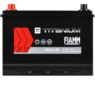 Автомобільний акумулятор 12V [Asia] FIAMM Titanium Black 95Ah 760А L+