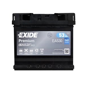Автомобільний акумулятор 12V [Euro] EXIDE Premium (EA530) 53Ah 540A R+